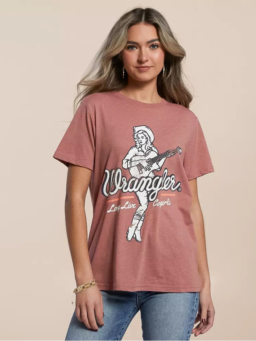Wrangler - Dusty Pink Graphic T-Shirt